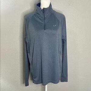 Vineyard Vines Performance Quarter Zip Blue Size Medium